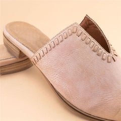 Fashion   Versatile Woven Pointed Flat Shoes