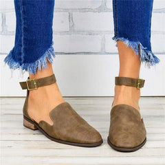 2019 Simple Hollow Artificial Leather Single Shoes flat Loafers