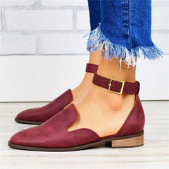 2019 Simple Hollow Artificial Leather Single Shoes flat Loafers