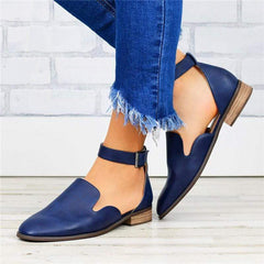 2019 Simple Hollow Artificial Leather Single Shoes flat Loafers