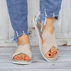 Fashion Casual Cross Elastic Sandals