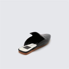 Mode Retro fyrkantiga platta tofflor 