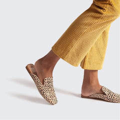 Mode Retro fyrkantiga platta tofflor 