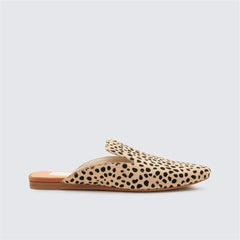 Mode Retro fyrkantiga platta tofflor 