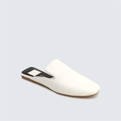 Mode Retro fyrkantiga platta tofflor 