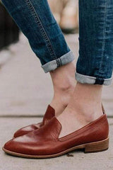 Shallow mouth low heel pointed casual shoes