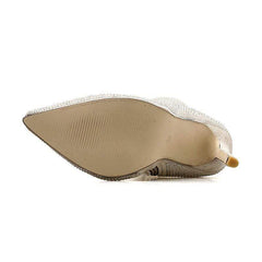 Nya damstövlar Stor storlek spetsiga strass fina superhögklackade stövlar 