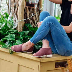 Mode sandaler för vild fisk med låg klack 