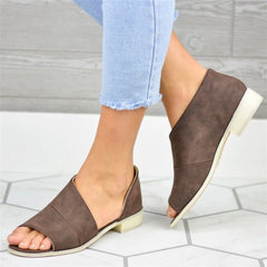 Mode sandaler för vild fisk med låg klack 