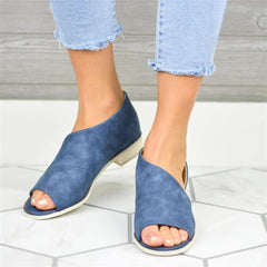 Mode sandaler för vild fisk med låg klack 