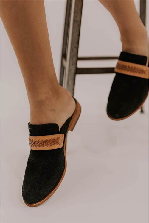 Mode vilda retro vävda tofflor 