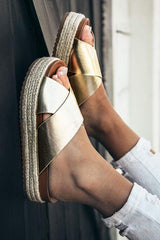 Mode vilda tofflor med tjocka sulor 