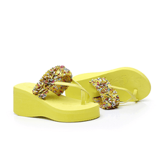 Fashion platform slip-proof casual wedge slipper