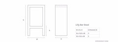 dimensions-picture: Lilly Barstool