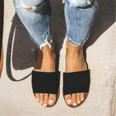 Mode Retro enkla platta tofflor 