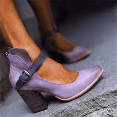 Mode retro spänne höga klackar 