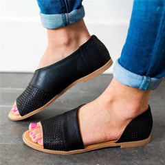 Fashion retro openwork flat sandals