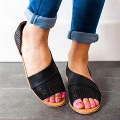 Fashion retro openwork flat sandals