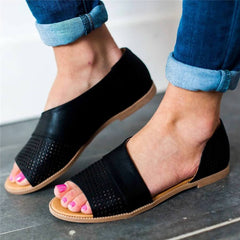 Fashion retro openwork flat sandals