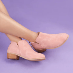 Kvinnor med låg klack, rund tå PU Vanliga dragkedjestövlar 