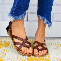 Women Sandals Open Toe Flat Heel Comfy Soft Sole Casual Sandals