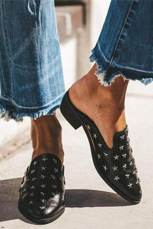 Lättviktiga fashionabla Muller-skor med inläggningar i tegel 