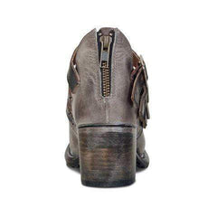 Kvinnor Vintage Comfort Bälte Spänne Back Zipper Boots 