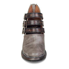 Kvinnor Vintage Comfort Bälte Spänne Back Zipper Boots 